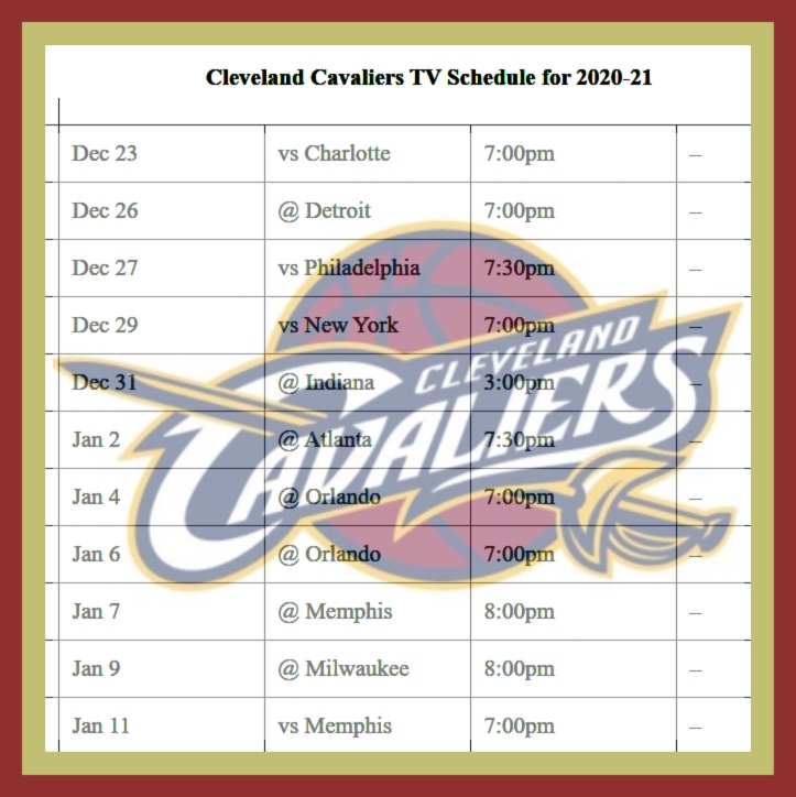 cavs cavaliers interbasket schedules