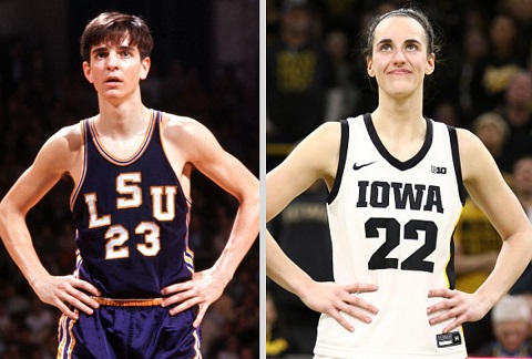 Caitlin Clark and PEte Maravich