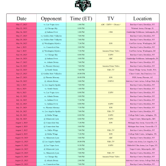 Stay on Track with Your Printable 2025 New York Liberty Schedule