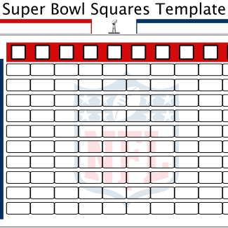Printable 100-Square Super Bowl Boxes Game: Blank and Free NFL Pool Template