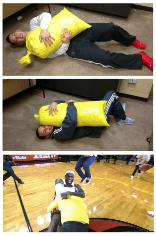 Jeremy Lin, Stephen Curry recreate LeBron James hugging a fan