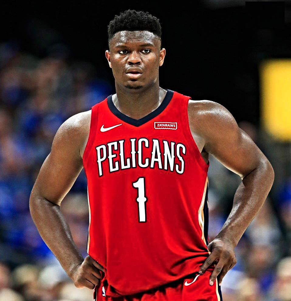 Zion Williamson in New Orleans Pelicans jersey