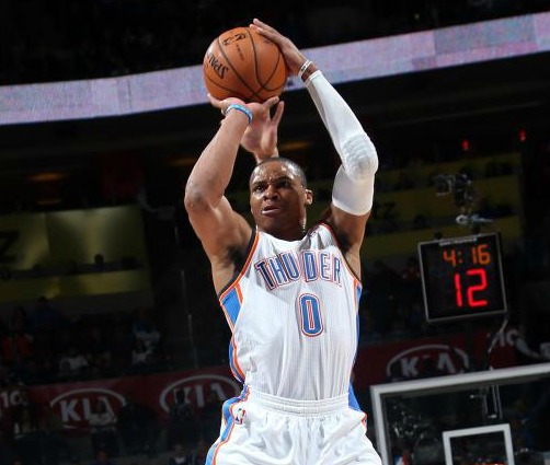 Video: Russell Westbrook Hits Buzzer Three to Defeat Warriors