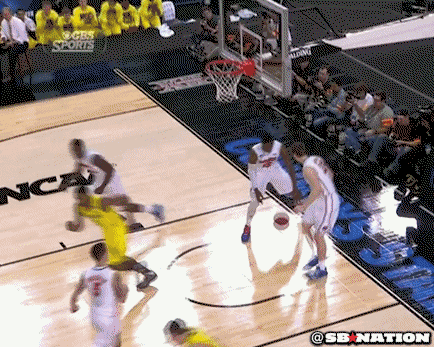 Spike Albrecht shows off during Michigan-Florida match